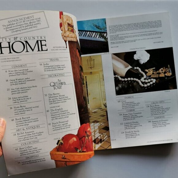 September 1986 City & Country Home Magazine Canadian Lifestyle Interior Design - Picture 2 of 6